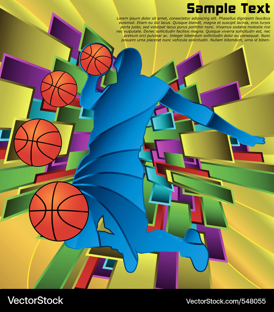 Dynamic Basketball Player Action Shot Vector Image