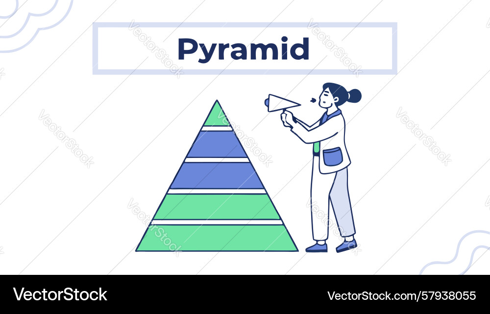 Hierarchy Task Distribution Pyramid Vector Image
