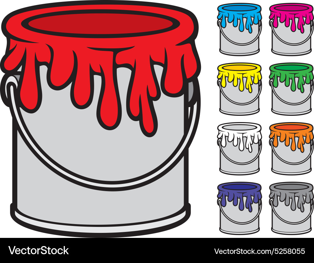 Paint bucket Royalty Free Vector Image - VectorStock