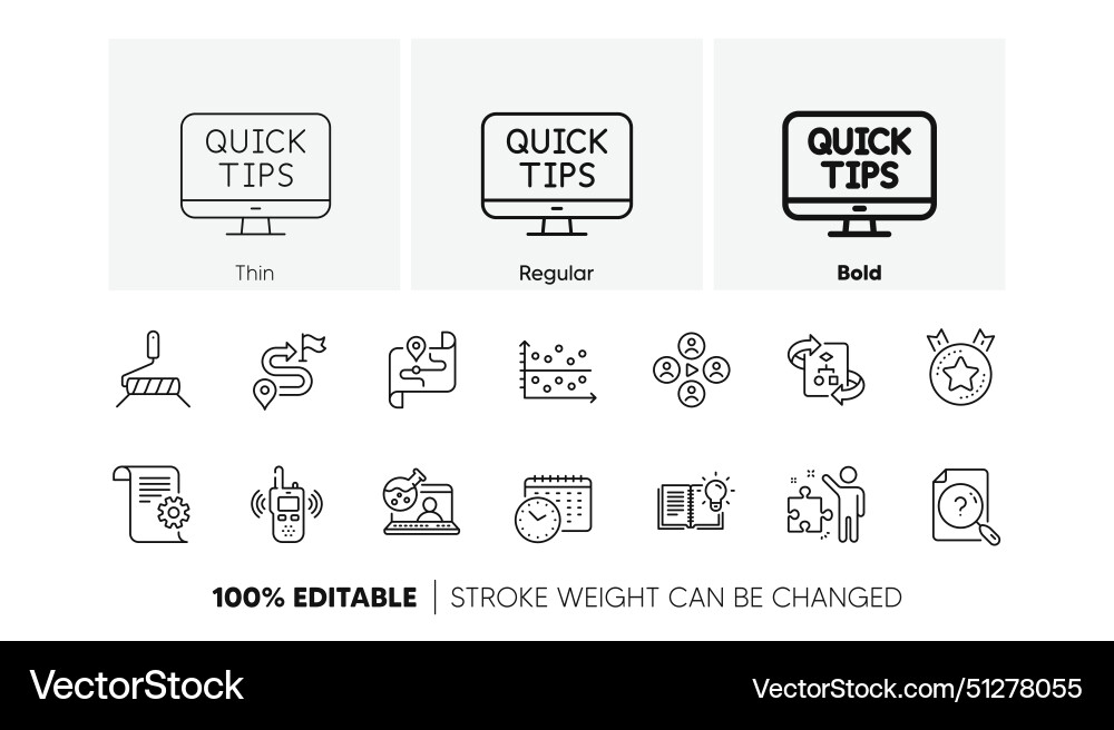 Paint roller calendar time and web tutorials line Vector Image
