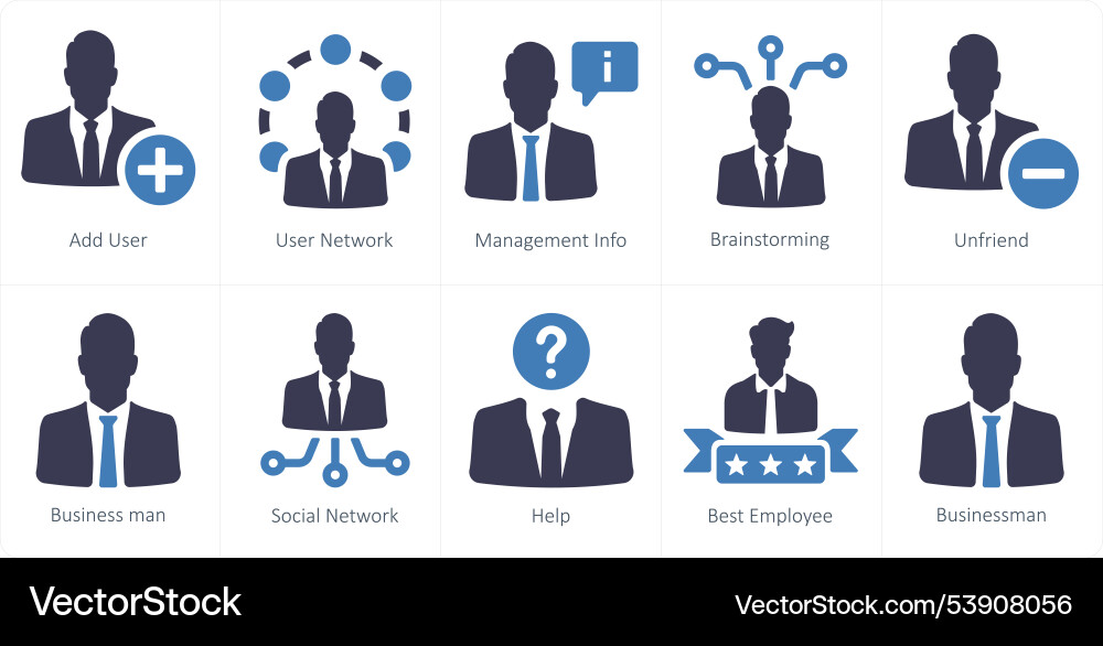 A set of 10 web marketing icons as add user vector image