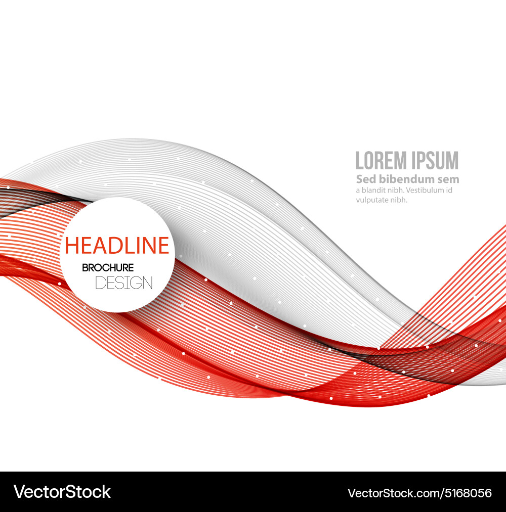 Abstract curved lines background template vector image