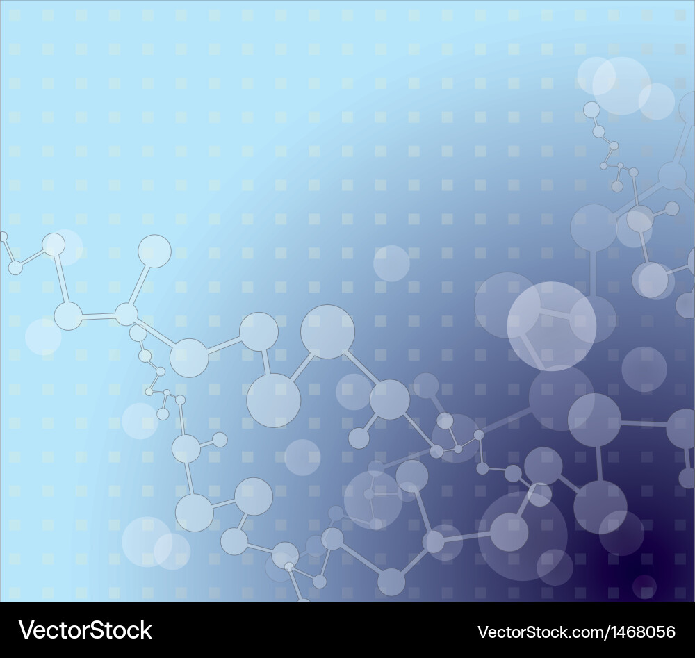 Abstract molecular structure background vector image