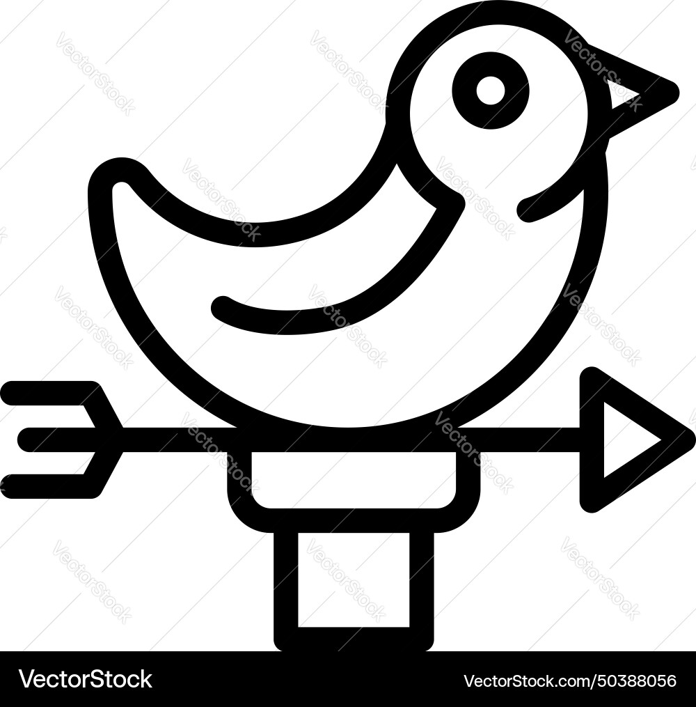 Bird spinner indicator icon outline device Bird spinner indicator icon outline device vector image