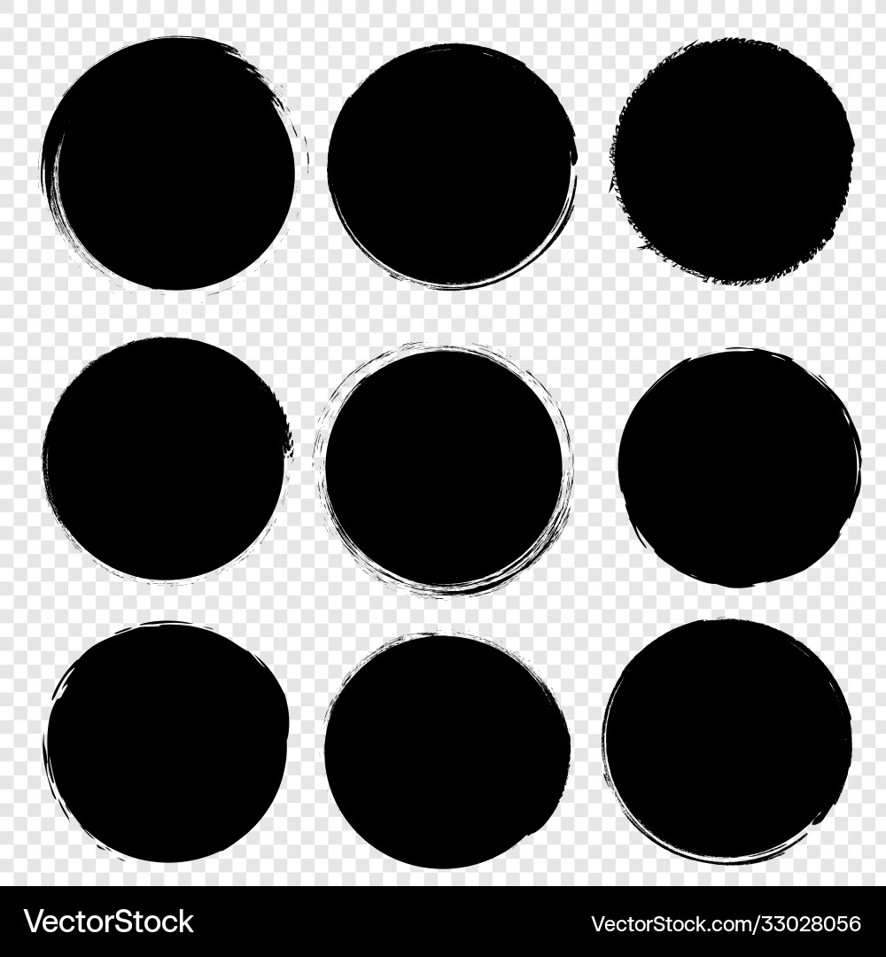 Black blobs big set isolated transparent vector image