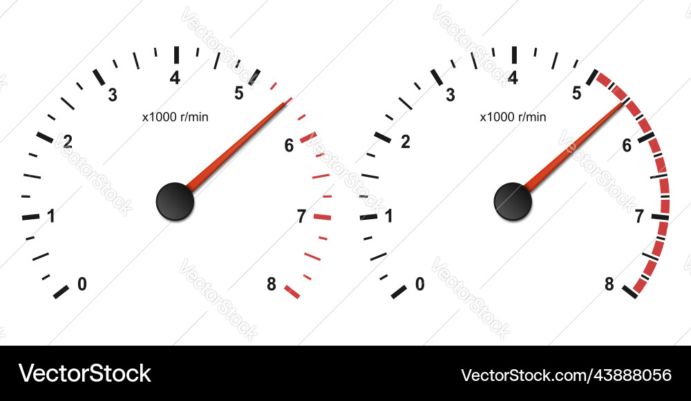 Car Tachometer Dashboard - Realistic Display vector image