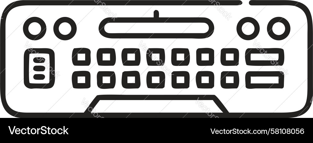 Computer Keyboard Icon Vector Image