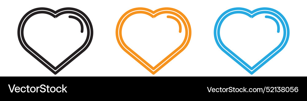 Heart logo set collection for web app ui Heart logo set collection for web app ui Vector Image