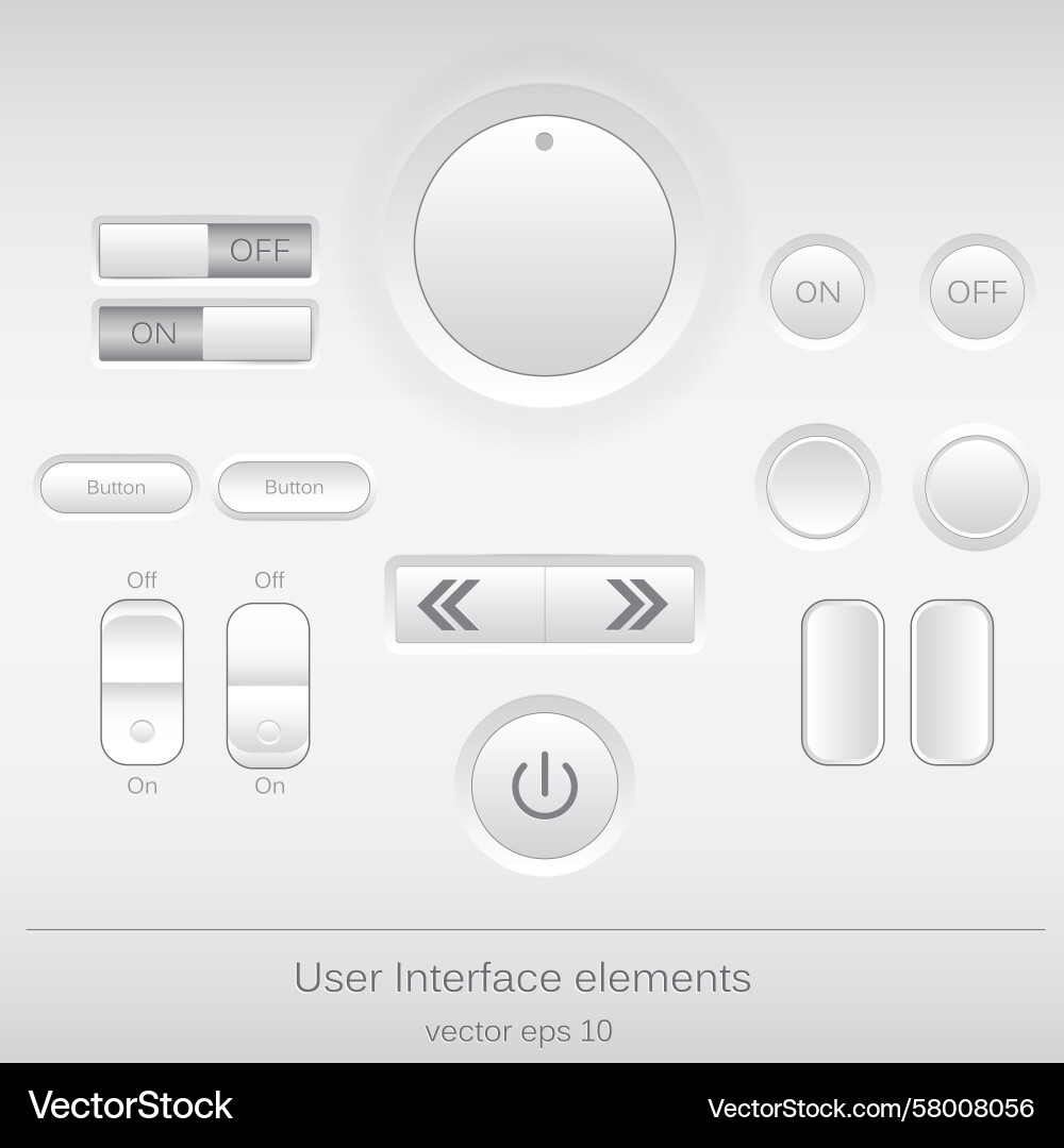 Modern Web Interface Elements Vector Image