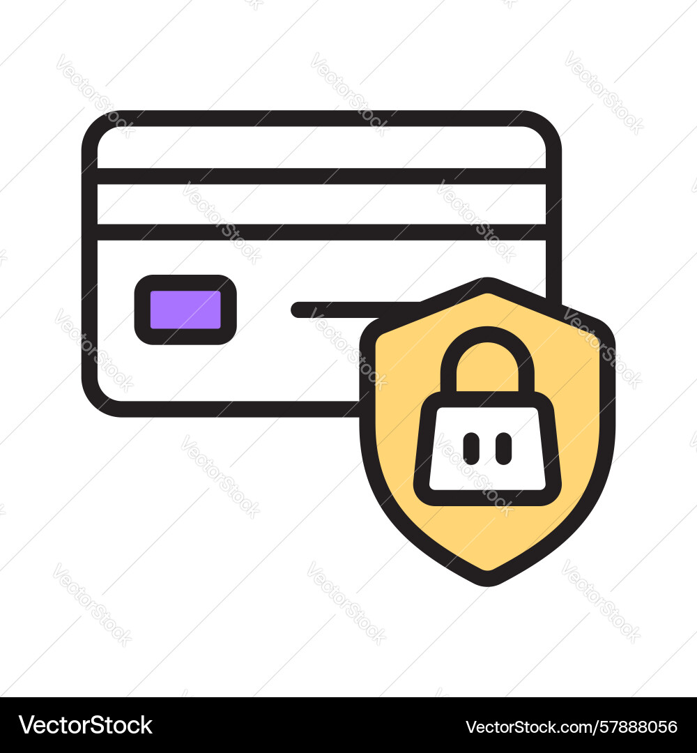Secure card Vector Image