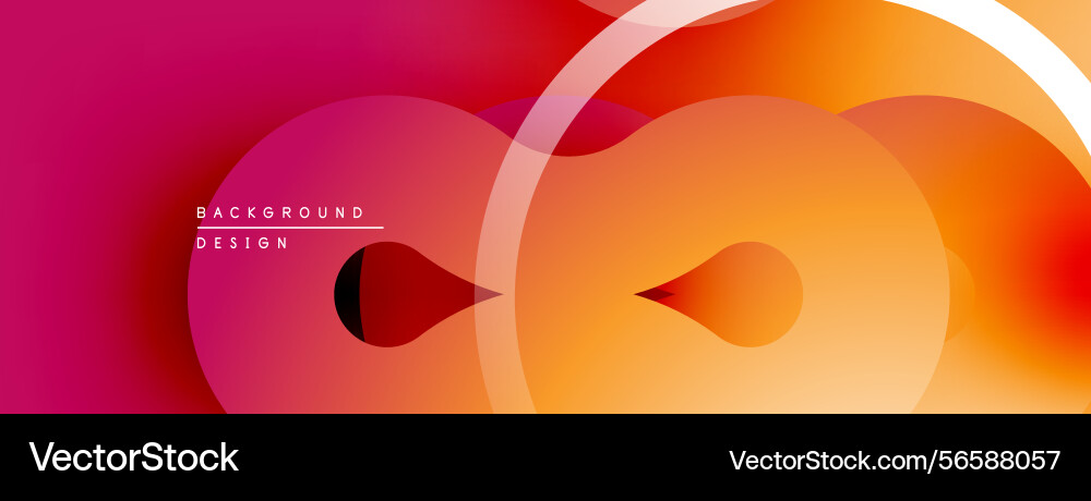 Abstract gradient background overlapping circles vector image