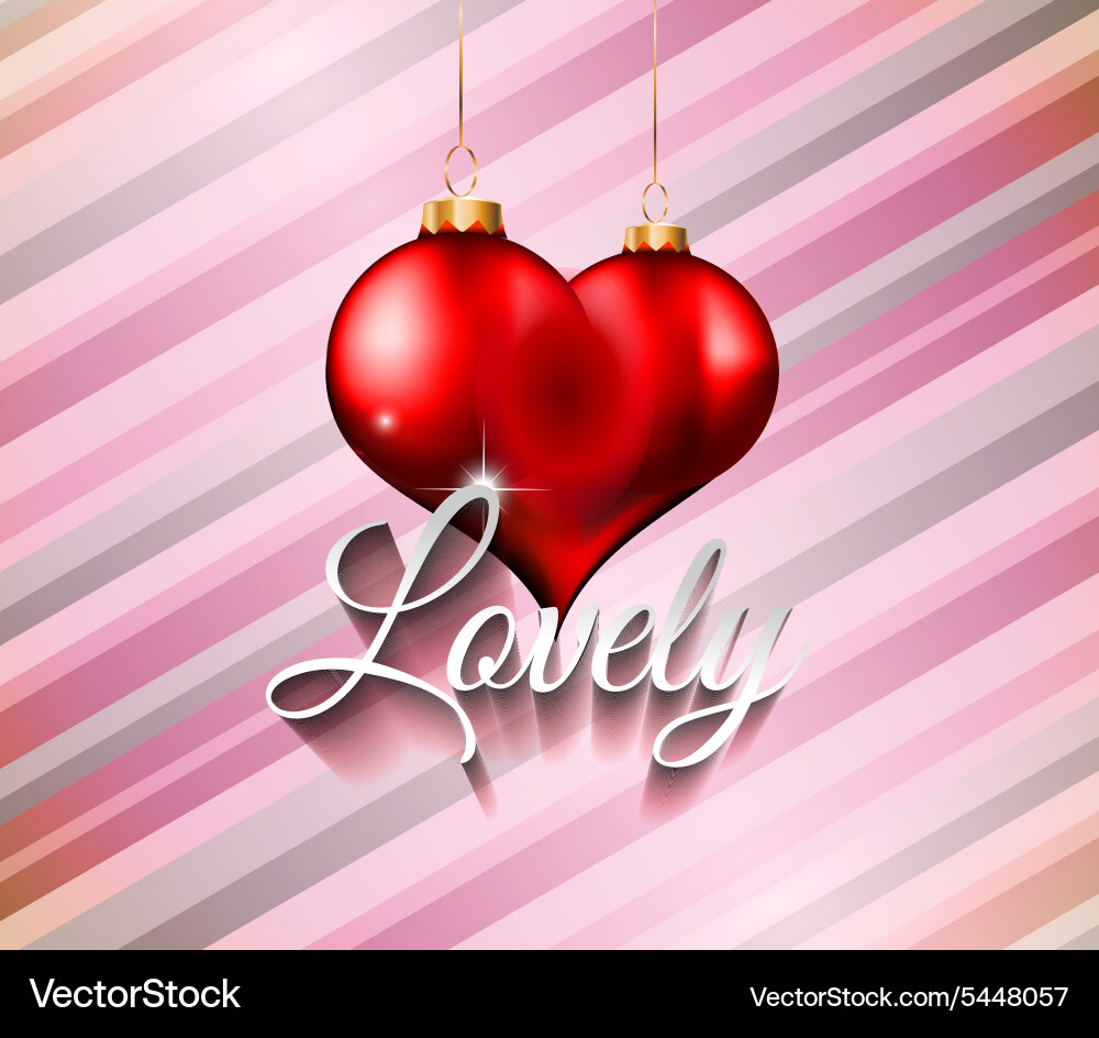 Happy valentines day background with lovely hearts vector image