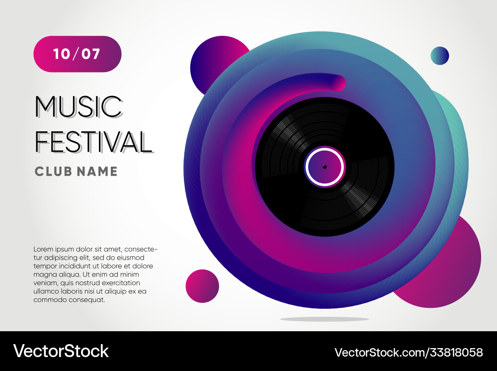 Event poster for music festival vinyl record