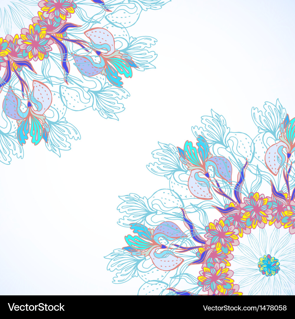 Floral Mandala Background Vector Image