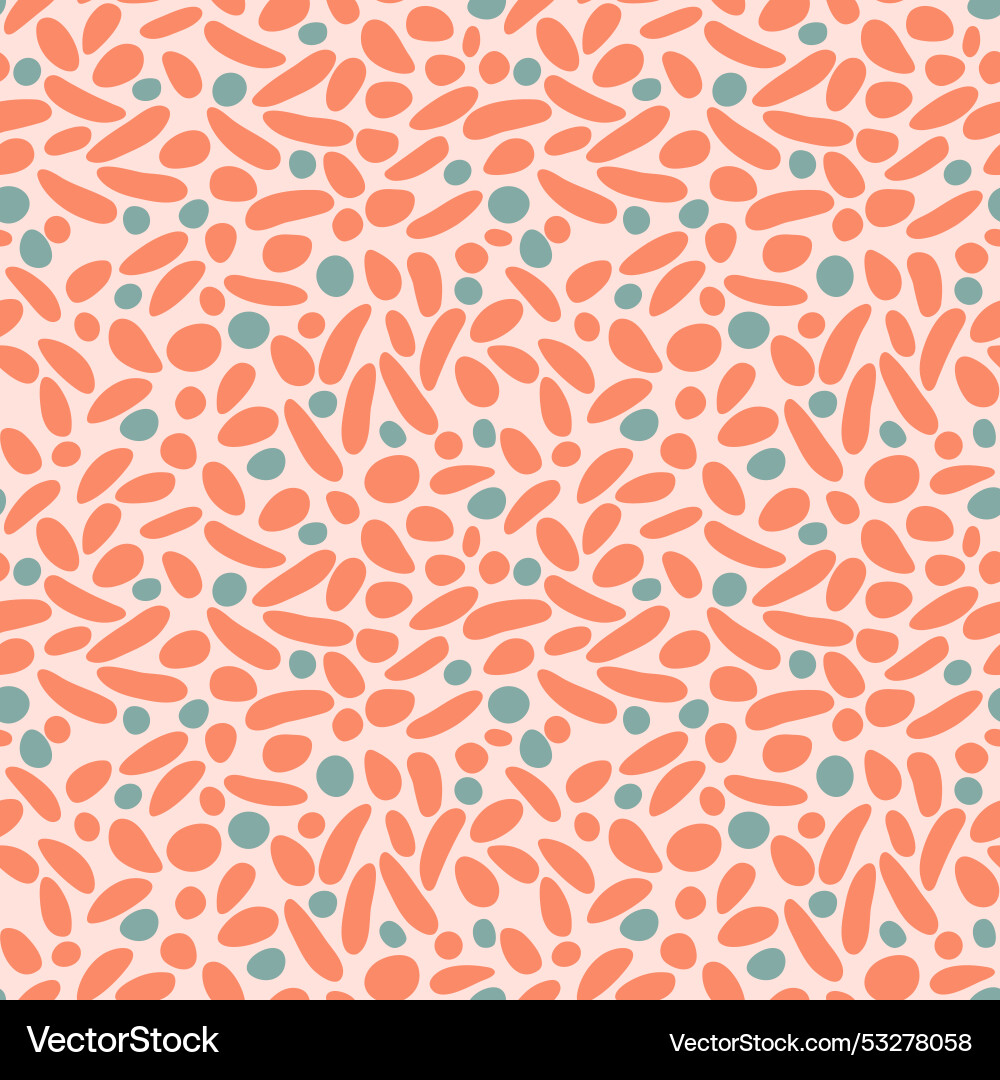 Seamless abstract pattern with coral circles vector image