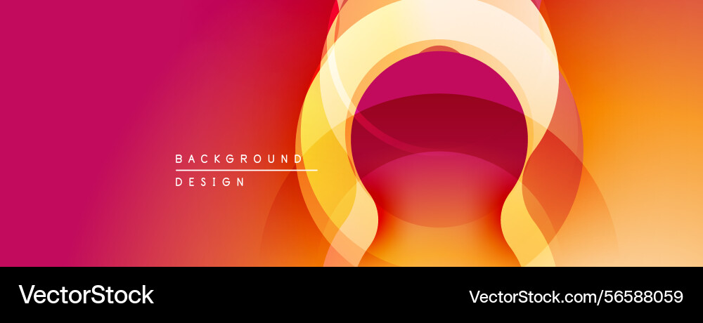 Abstract gradient background overlapping circles vector image
