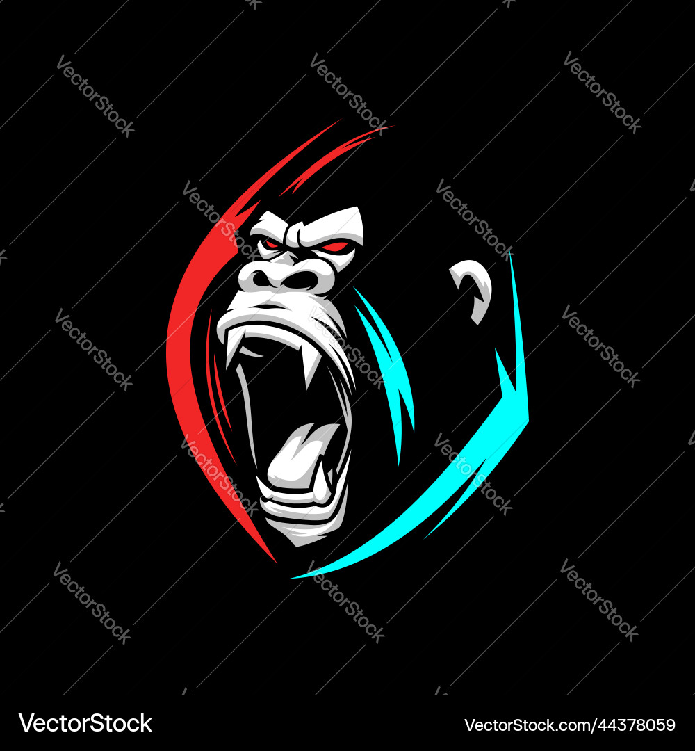 Angry Gorilla Esports Logo vector image