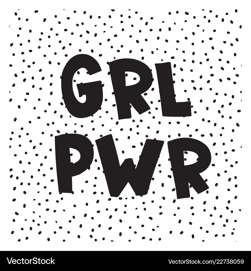 Grl pwr kurze Zitat Mädchen Macht niedlich Grl pwr kurze Zitat Mädchen Macht niedlich vektorbild