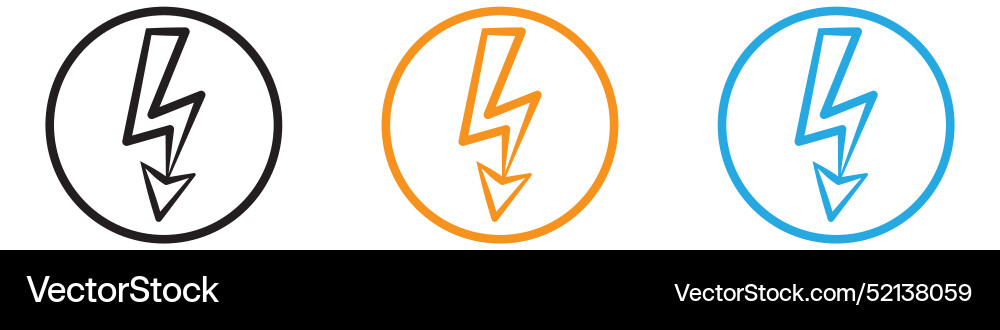 High voltage logo set collection for web app ui High voltage logo set collection for web app ui Vector Image