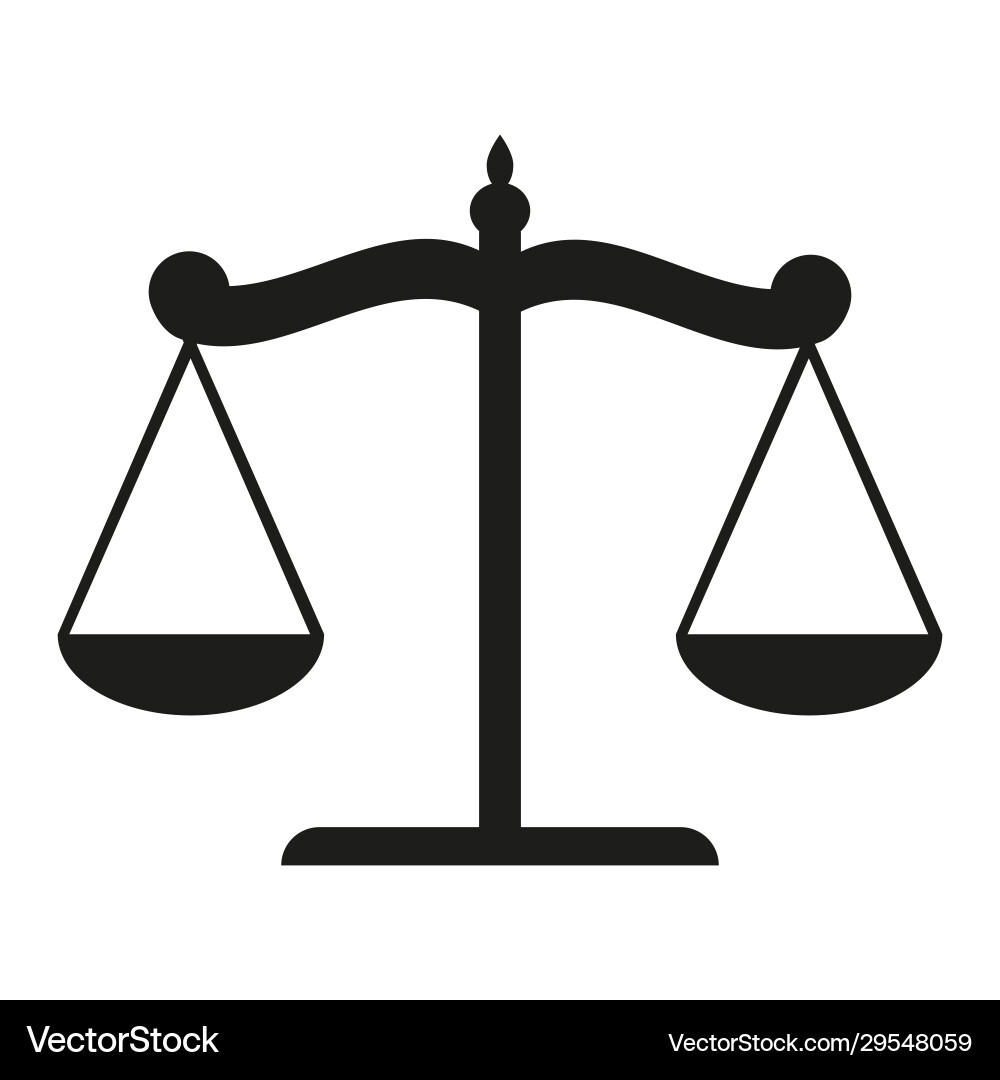 Icon scales isolated on a white background Vector Image