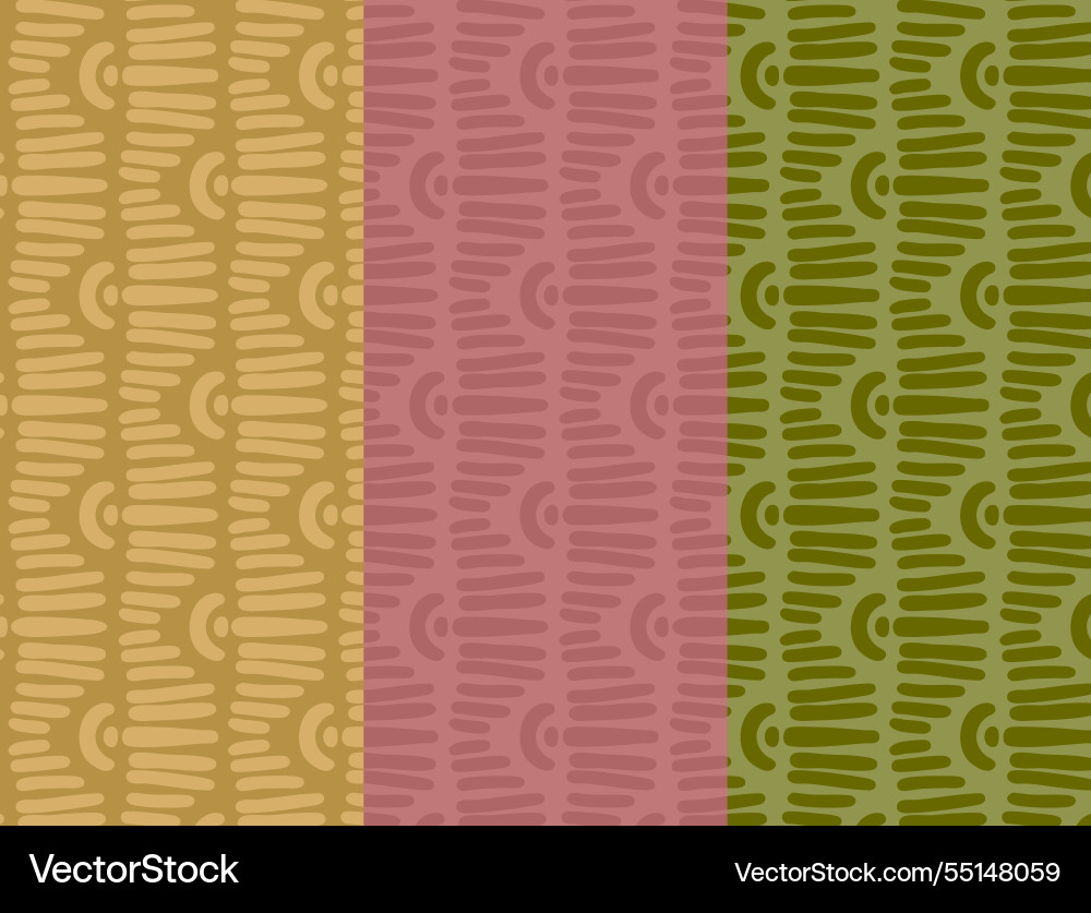 Seamless linear decorative pattern vector image