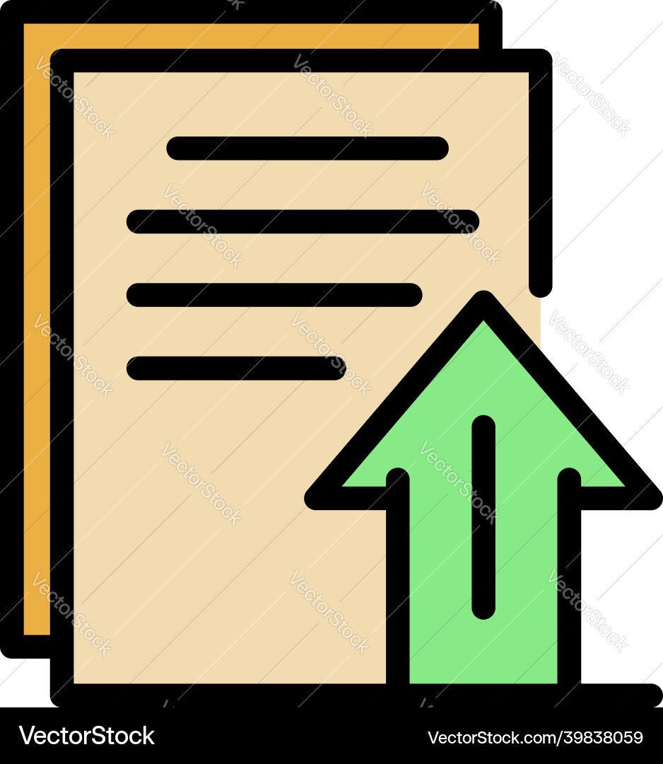 Startup document icon color outline vector image