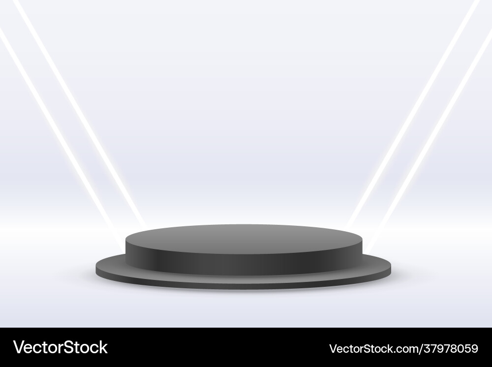 White studio background with product display Vector Image