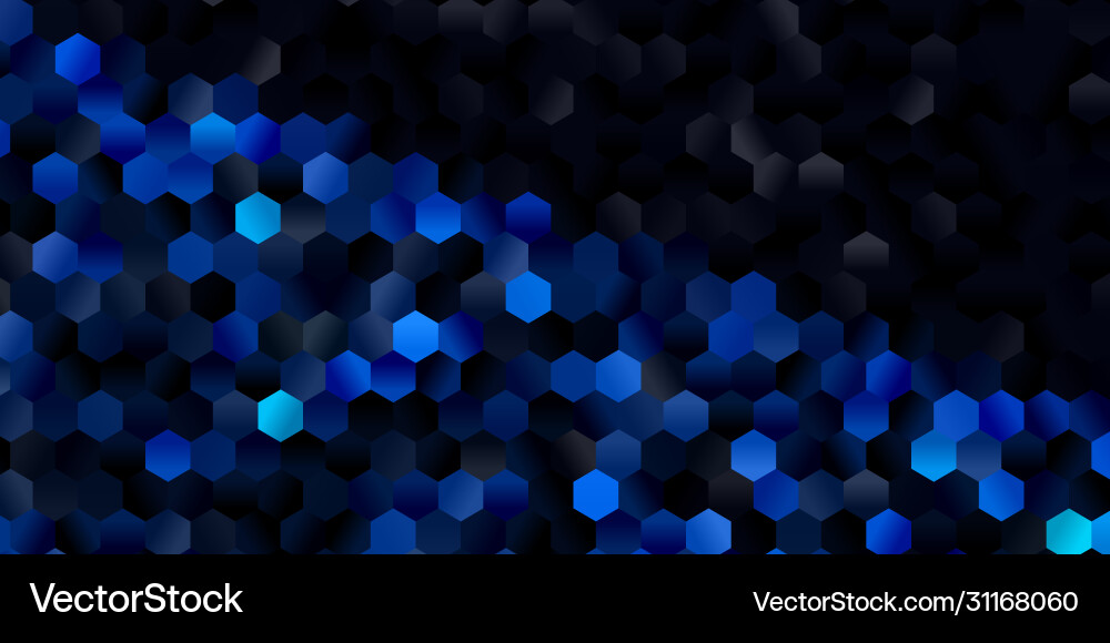Banner template with a dark hexagonal pattern vector image