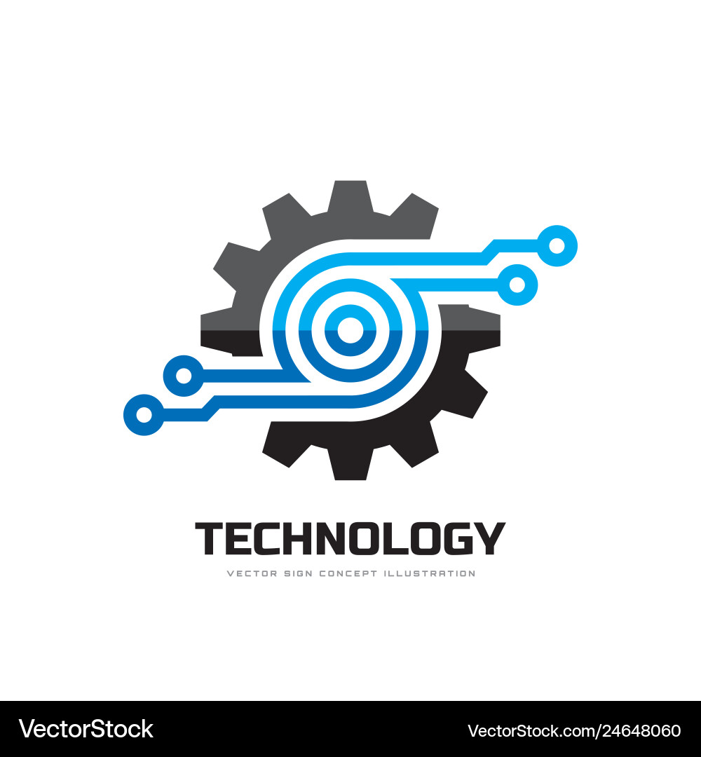 Digital tech - business logo template Royalty Free Vector