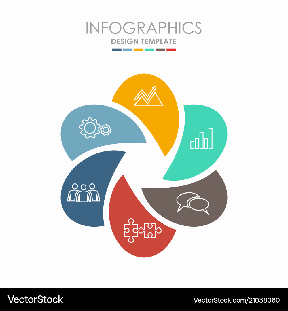 Infographic Workflow Template Vector Image