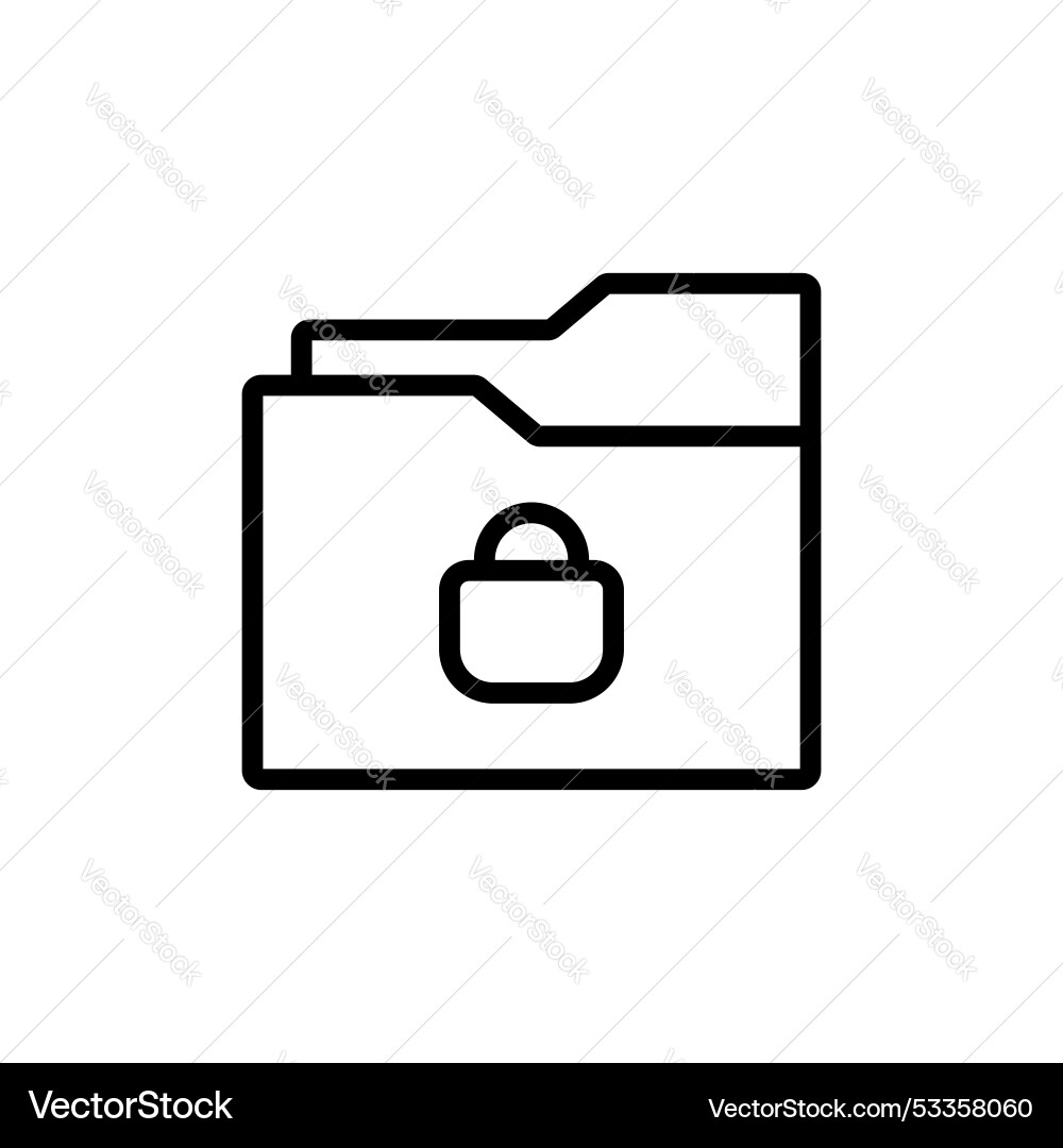 Secret folder icon set confidential data secure Vector Image