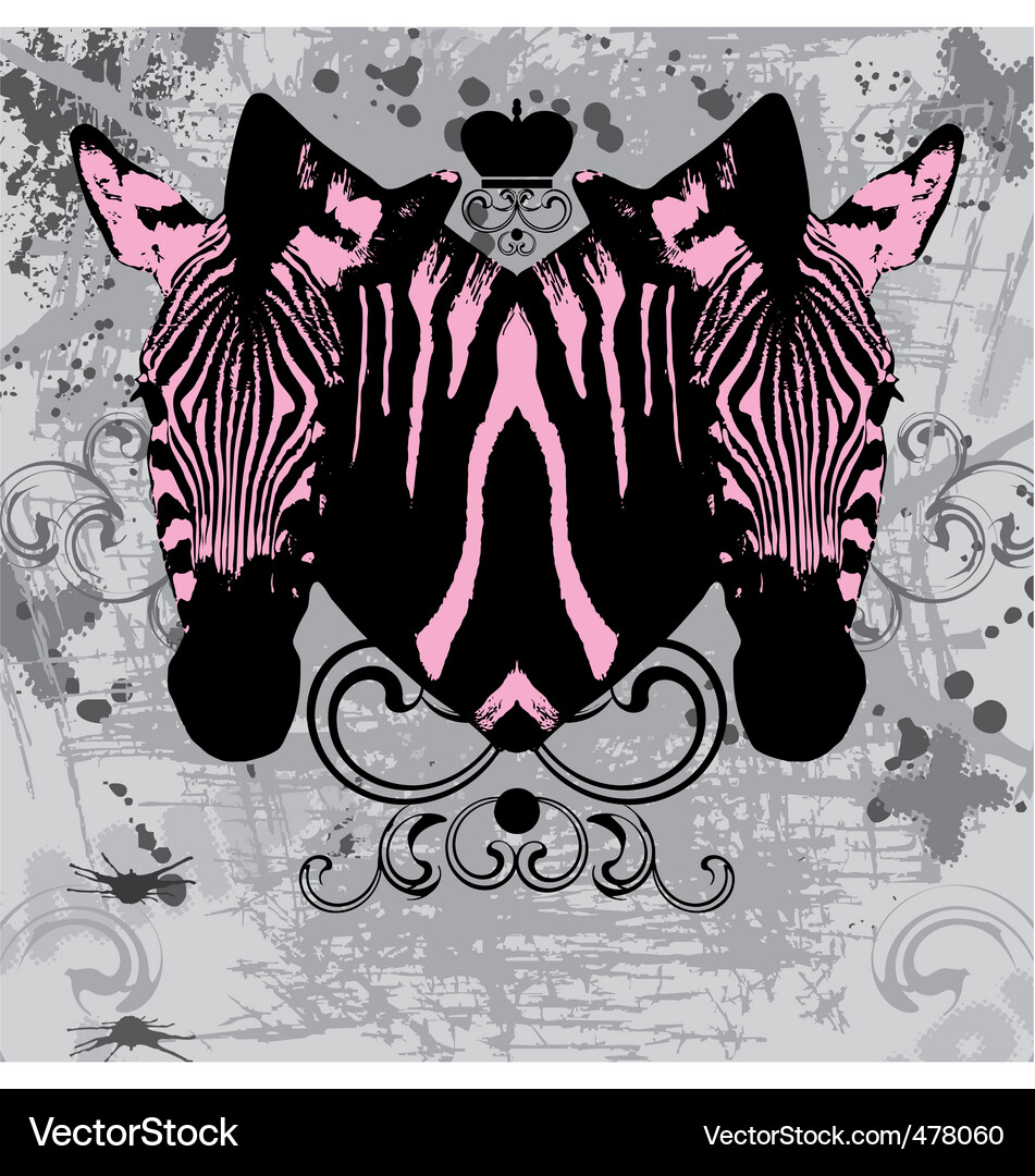 Zebra Pattern Grunge Vector Image