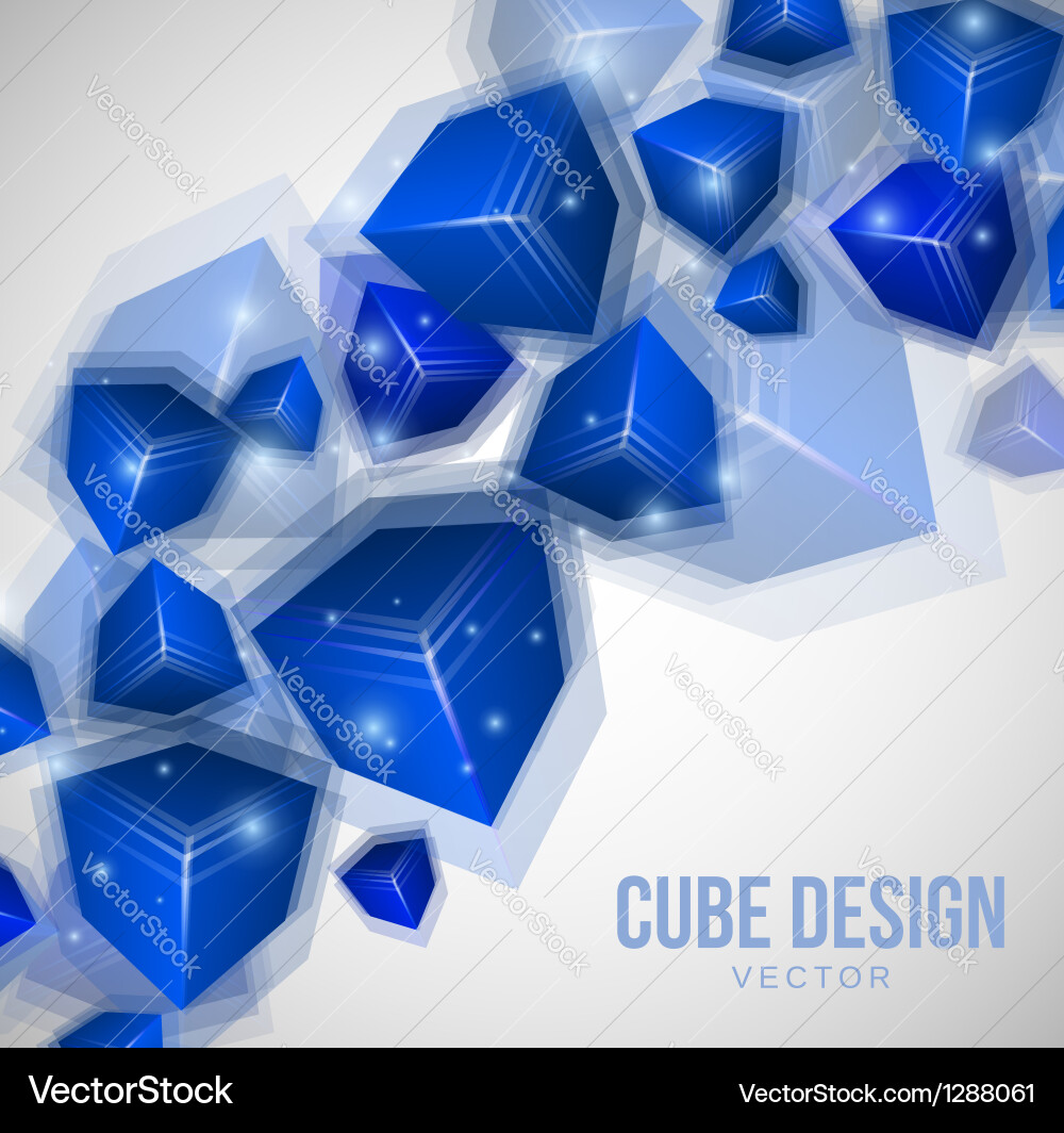 Cube design vector image