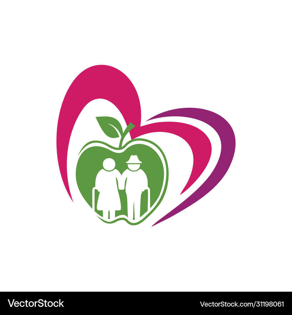 Home Care & Wellness Logo Vector Image