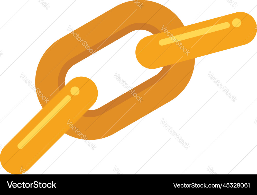 Interface chain icon flat web link Interface chain icon flat web link vector image