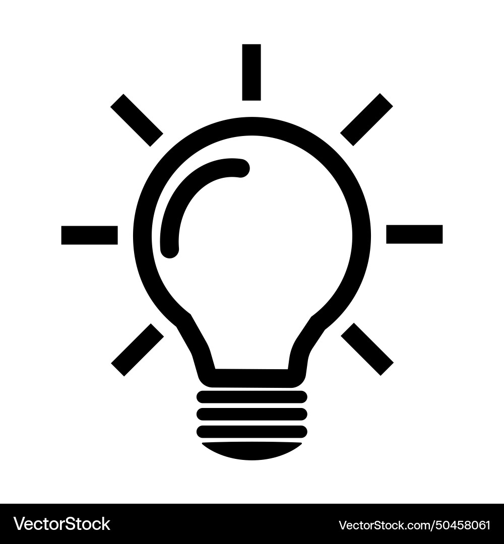 Light bulb icon in transparent background idea Light bulb icon in transparent background idea Vector Image