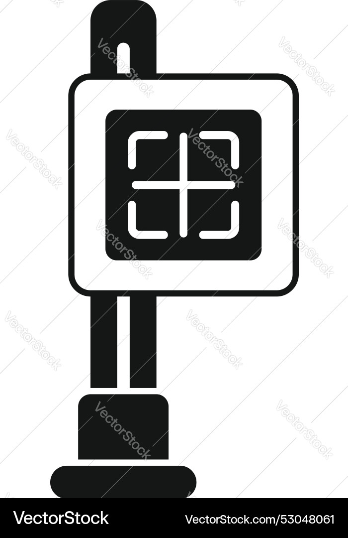 Qr code scanning station for contactless access Qr code scanning station for contactless access vector image