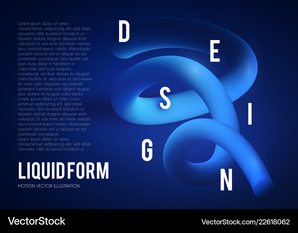Abstract Liquid Gradient Shape vector image