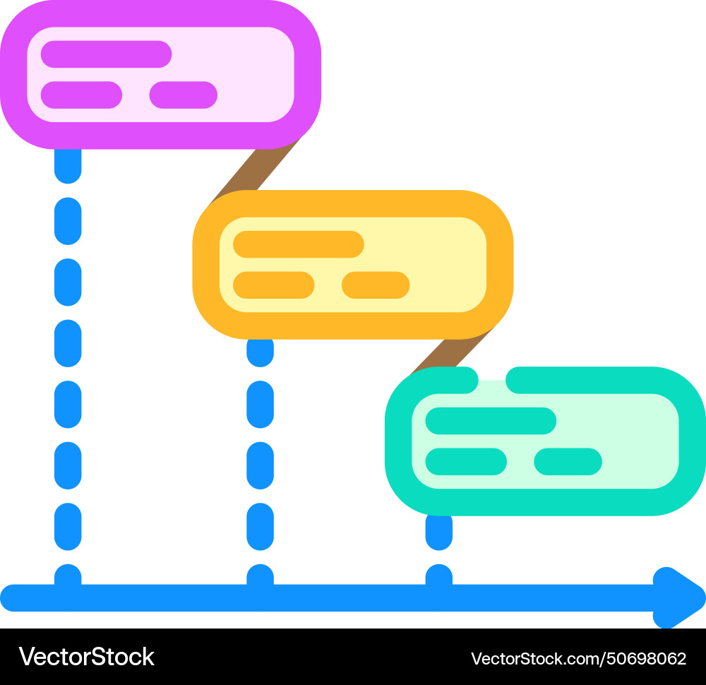 Context switching time management color icon Vector Image
