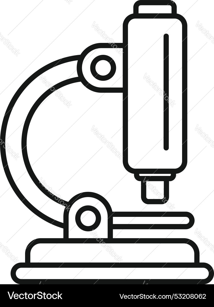 Laboratory microscope standing on a table Laboratory microscope standing on a table vector image