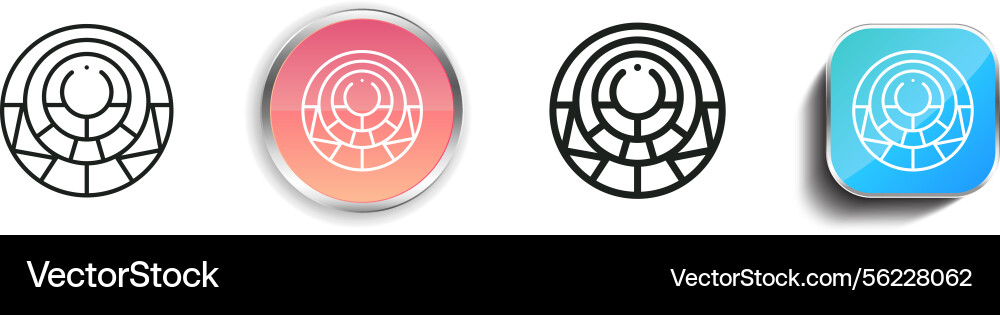 Massai icon thin linear regular and button style vector image