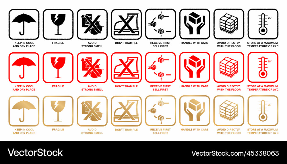 A eight or 8 icons conceptual fragile vector image