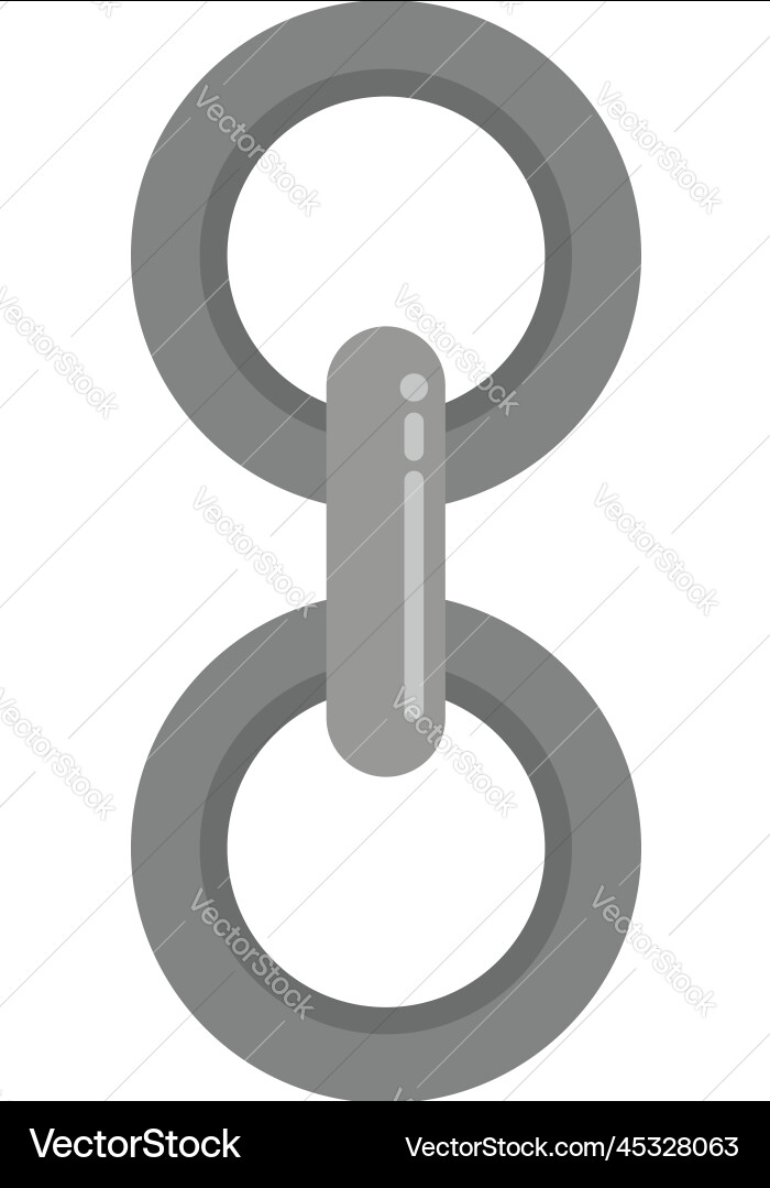 Chain object icon flat web link Chain object icon flat web link vector image