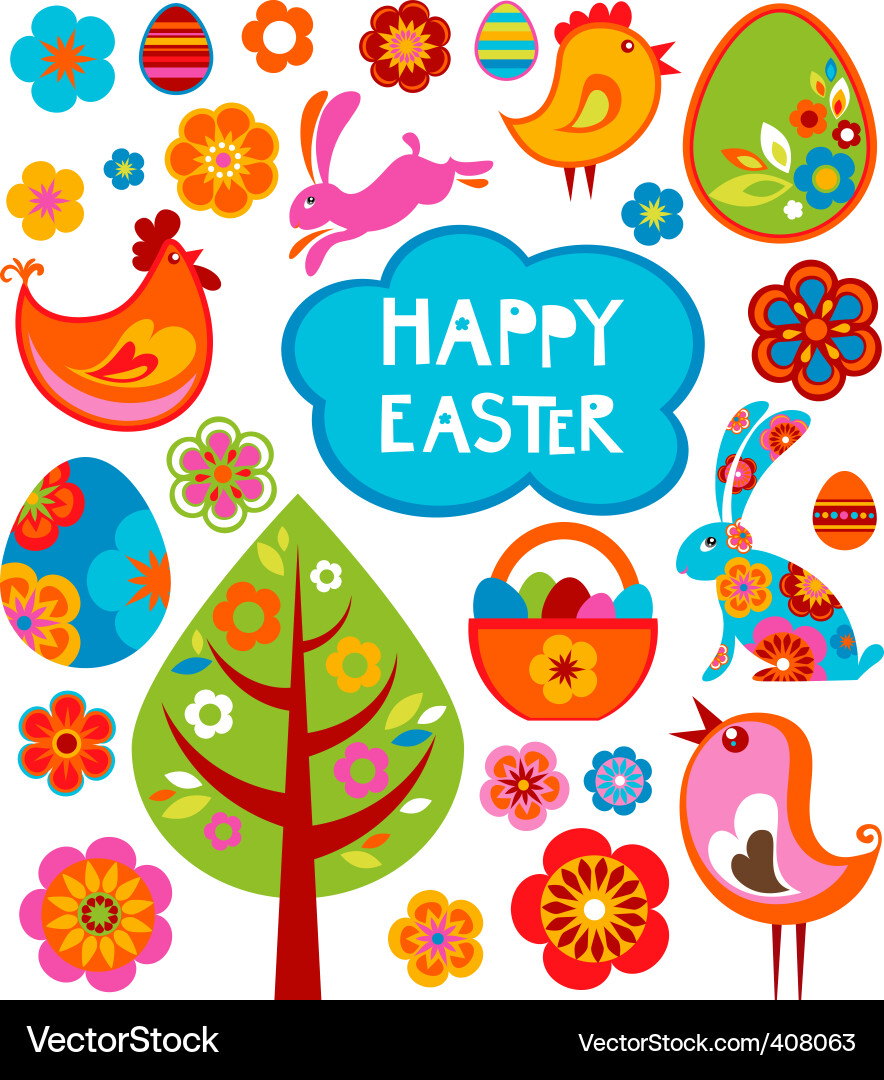 Cheerful Easter Celebration vector image