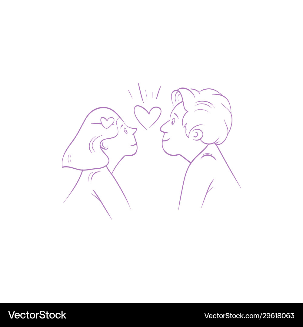 Man and woman love each other valentines day Man and woman love each other valentines day vector image