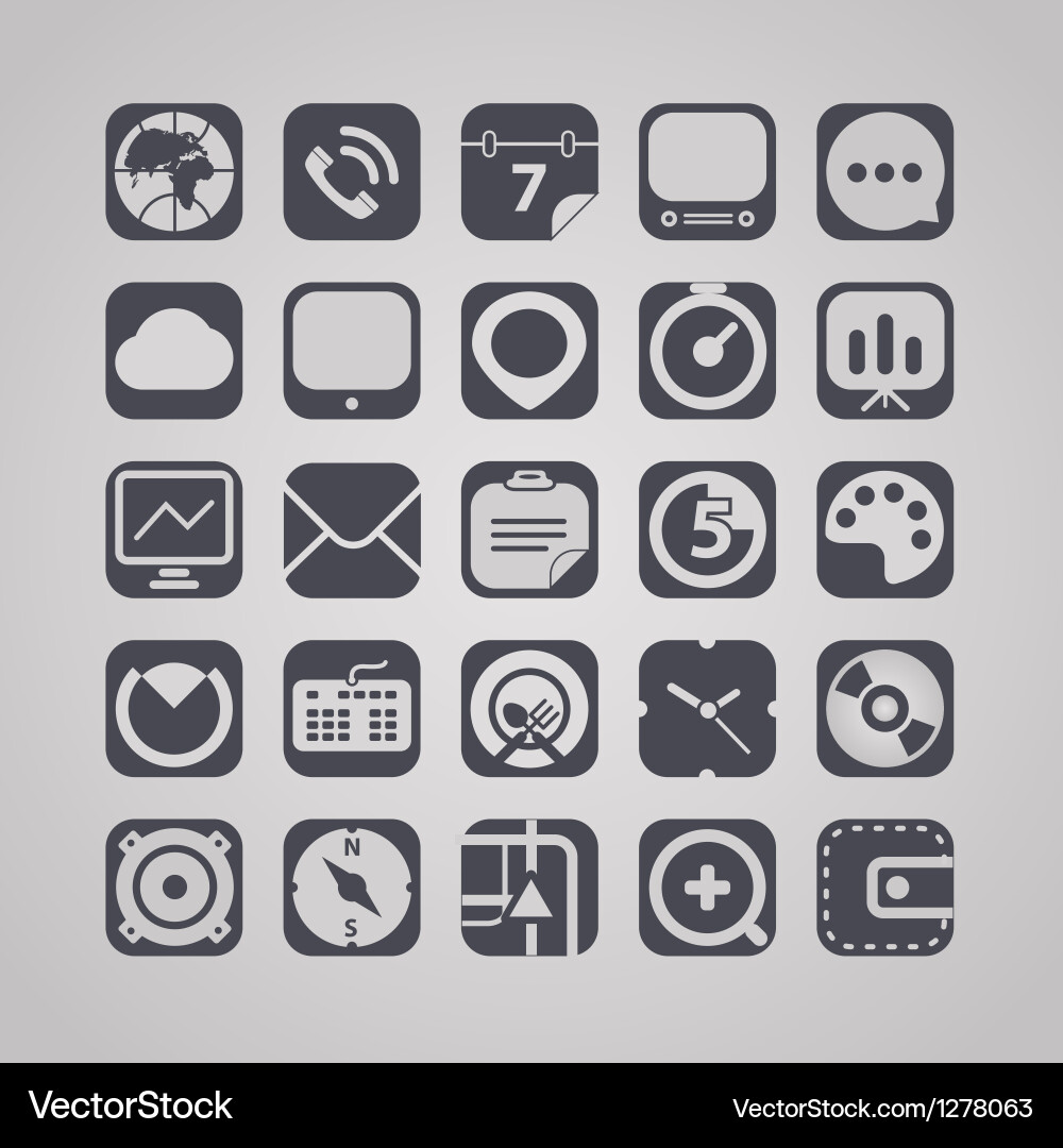 Modern Web Interface Icons Vector Image