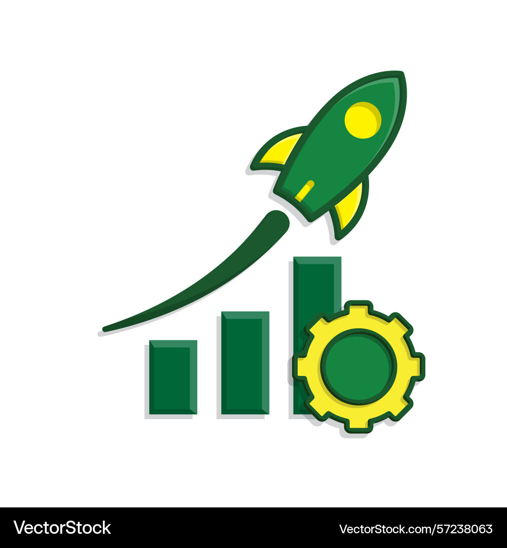 Optimization icon performance graph Optimization icon performance graph vector image