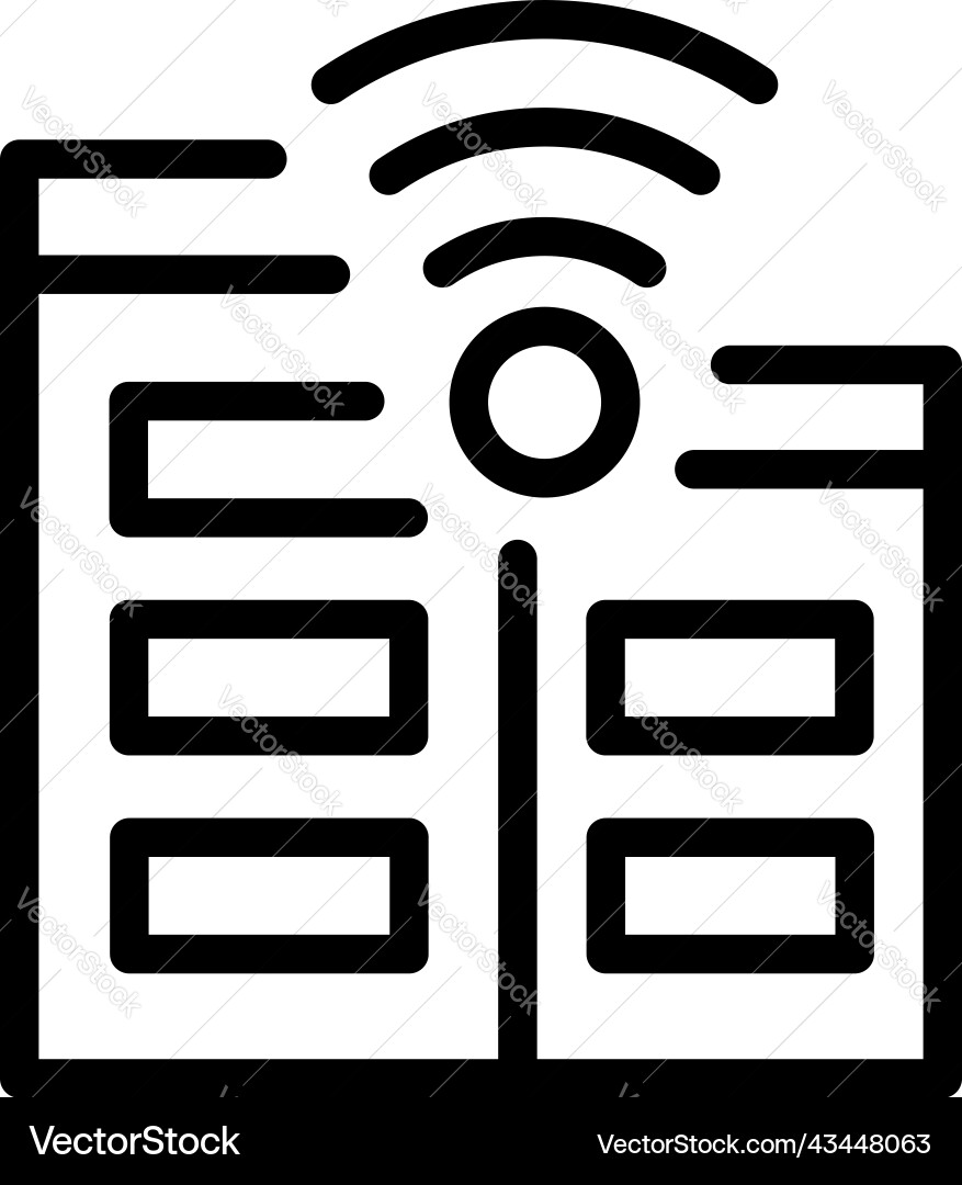 Wifi vpn icon outline data access Vector Image
