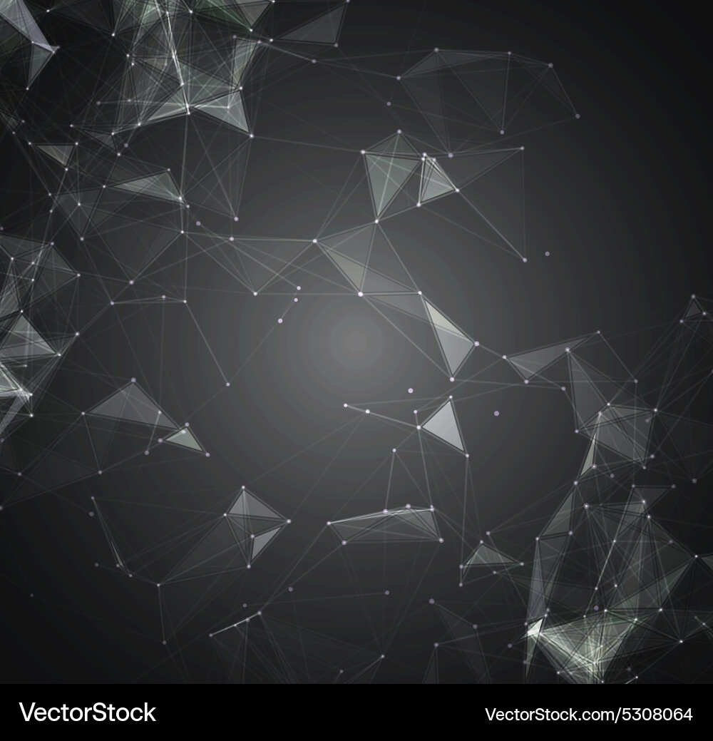 Abstract mesh background with circles lines Vector Image