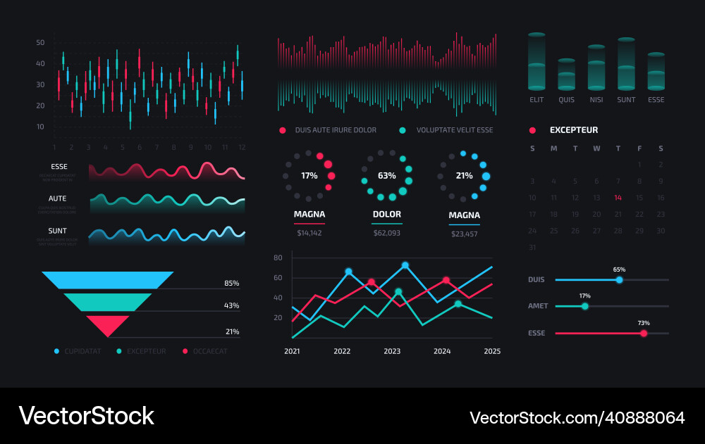 Dashboard interface modern admin application Dashboard interface modern admin application vector image